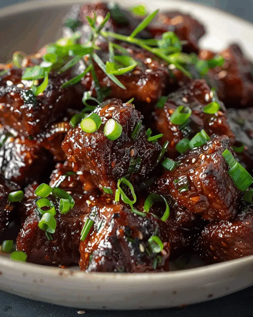 Sweet and Sticky Steak Bites