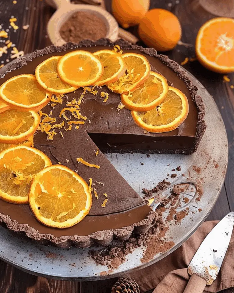 Healthy Chocolate Orange Tart