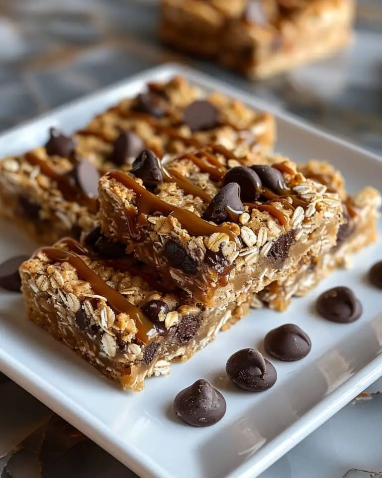 Salted Caramel Chocolate Chip Oat Cookie Bars Recipe