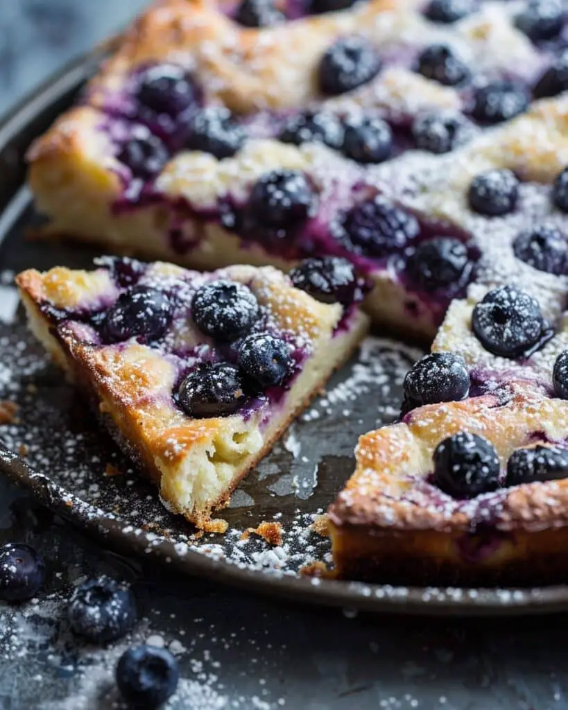 Wild Blueberry Cheesecake Danish Sourdough Focaccia