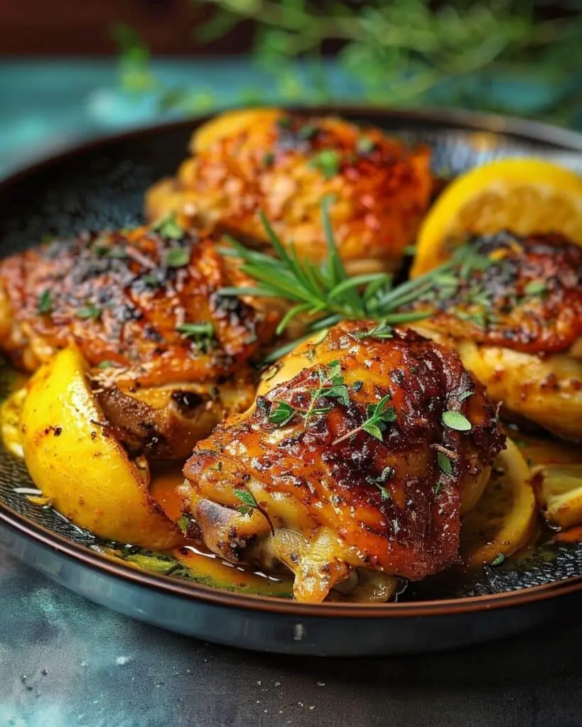 Lemon Paprika Roast Chicken Thighs
