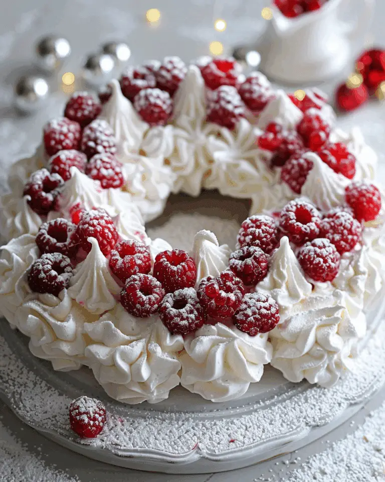 Holiday Berry Meringue Wreath