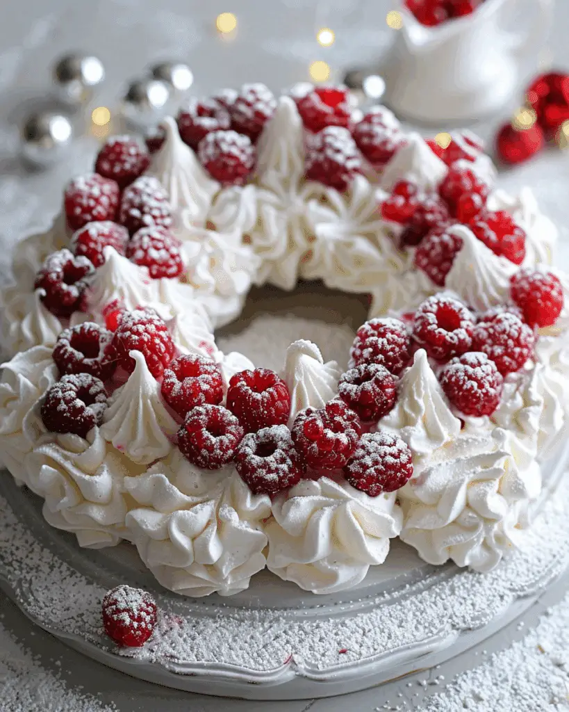 Holiday Berry Meringue Wreath