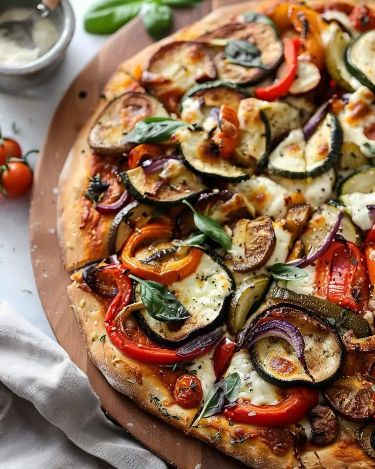 Roasted Vegetable Whole Wheat Pizza
