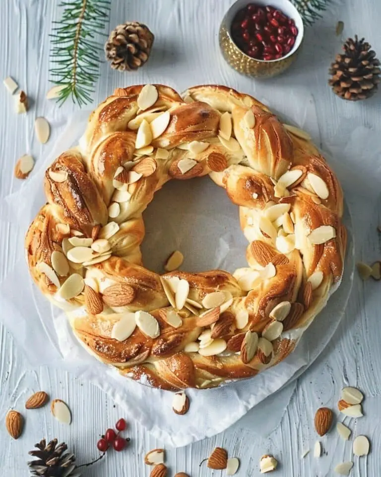 Braided Almond Cream Wreath