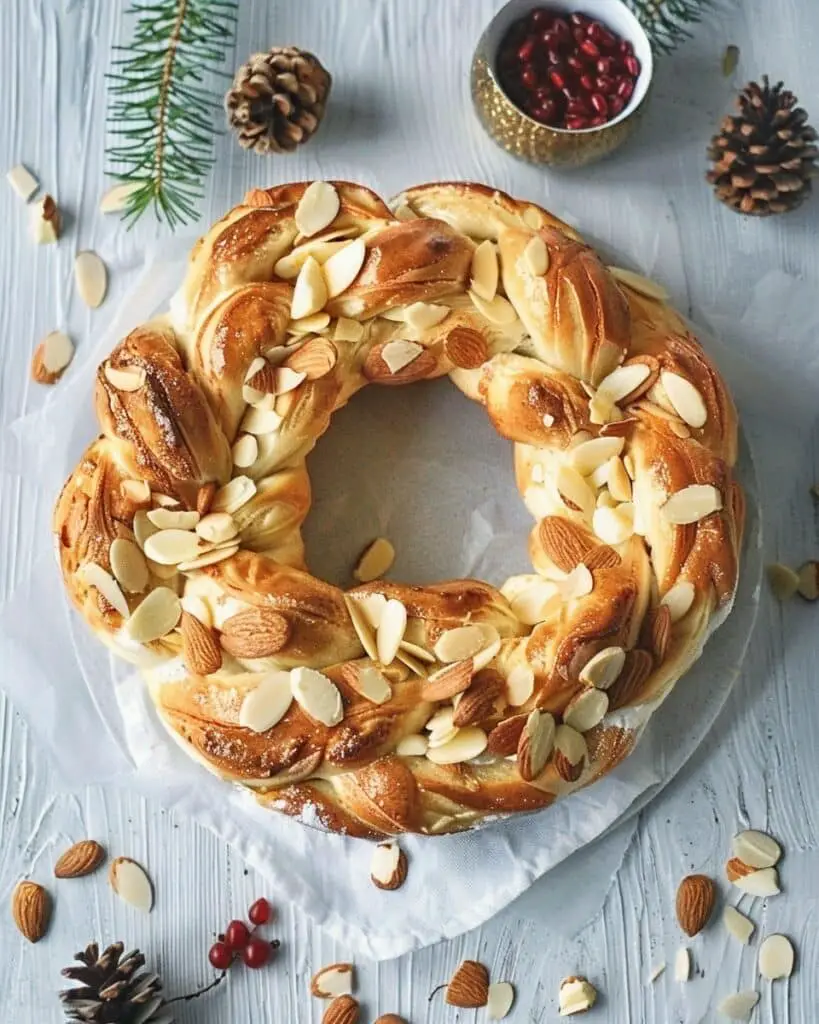 Braided Almond Cream Wreath