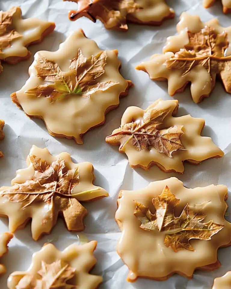 Glazed Maple Leaf Cookies
