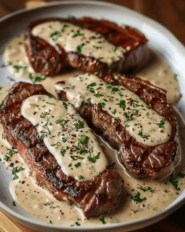 Juicy Steak with Heavenly Garlic Cream Sauce