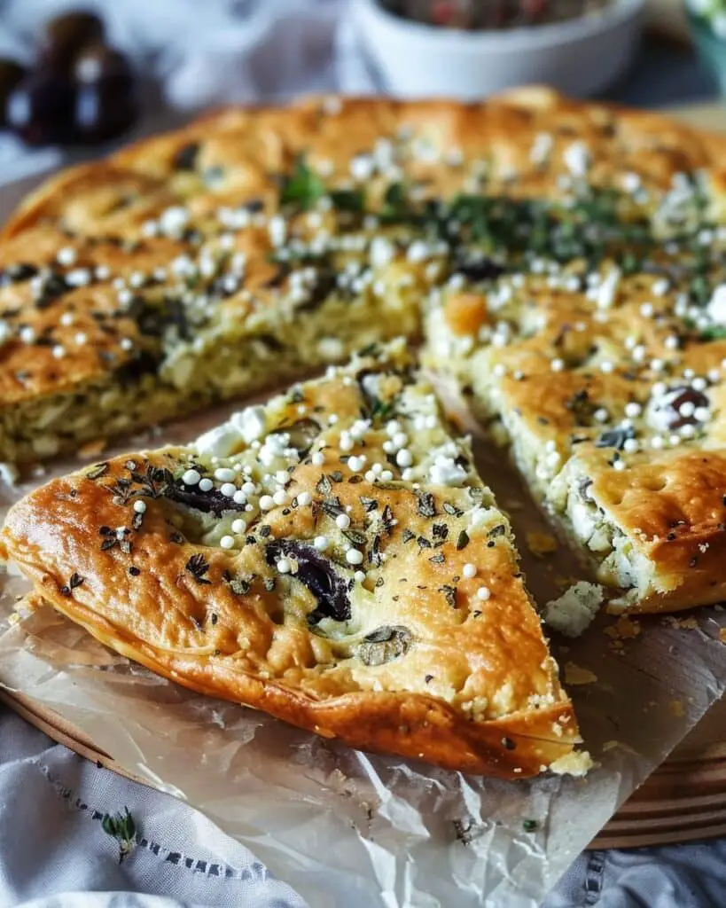 Olive & Feta Alevropita – Savoury Slice