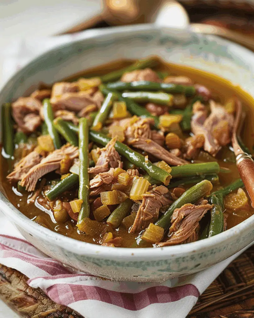 Smoky Turkey Neck and String Bean Stew