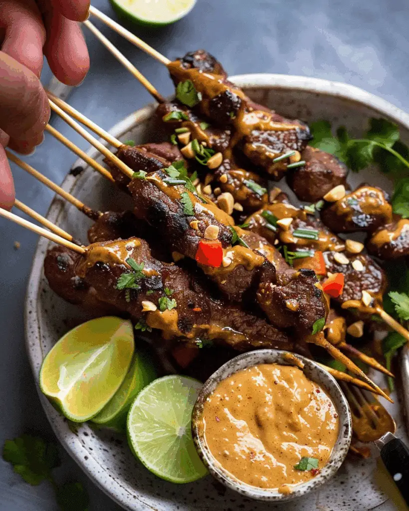 Beef Satay with Thai Peanut Sauce