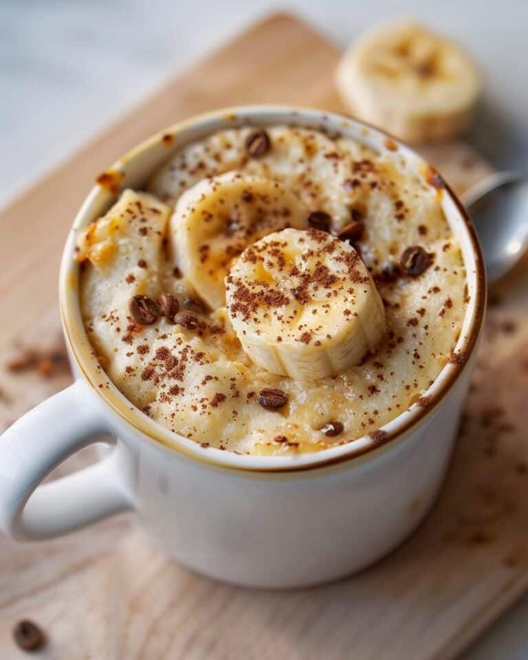 Cottage Cheese Banana Bread Mug Cake