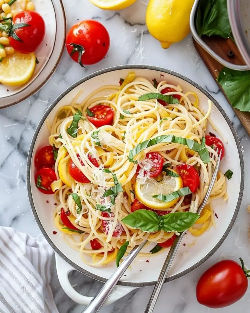 Linguine with Lemon & Tomatoes
