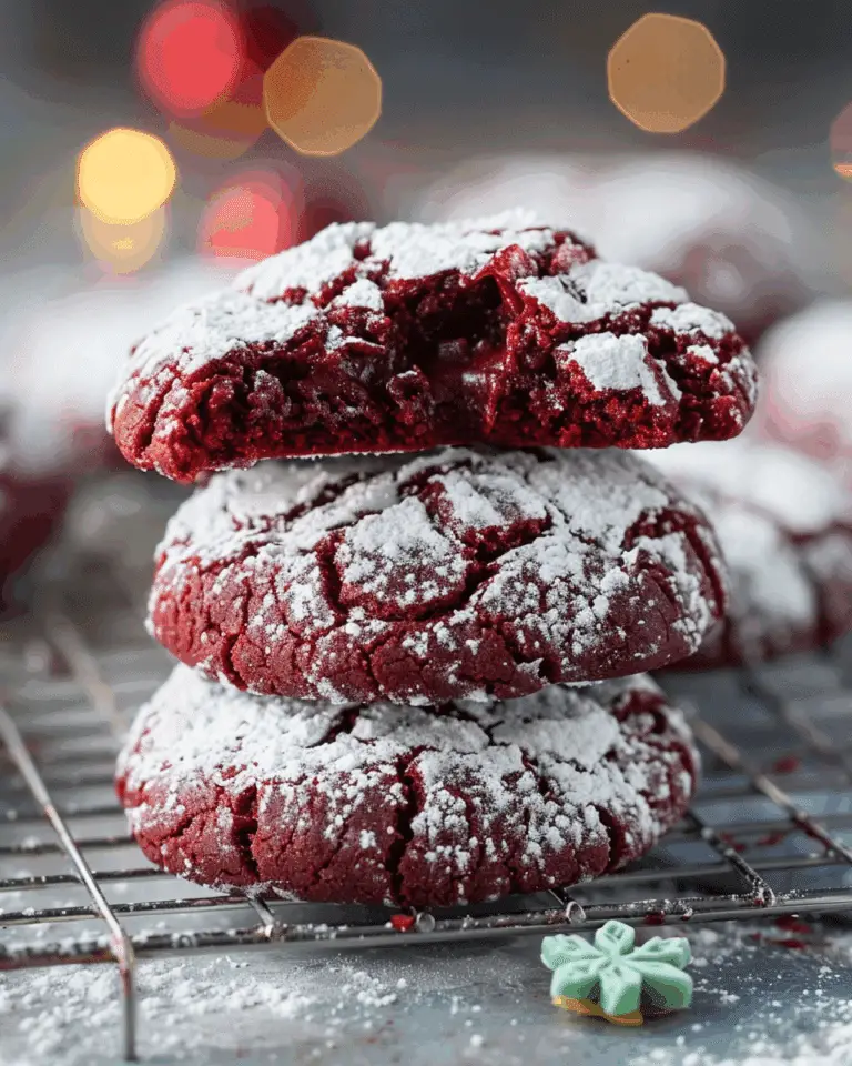 Red Velvet Crinkle Cookies