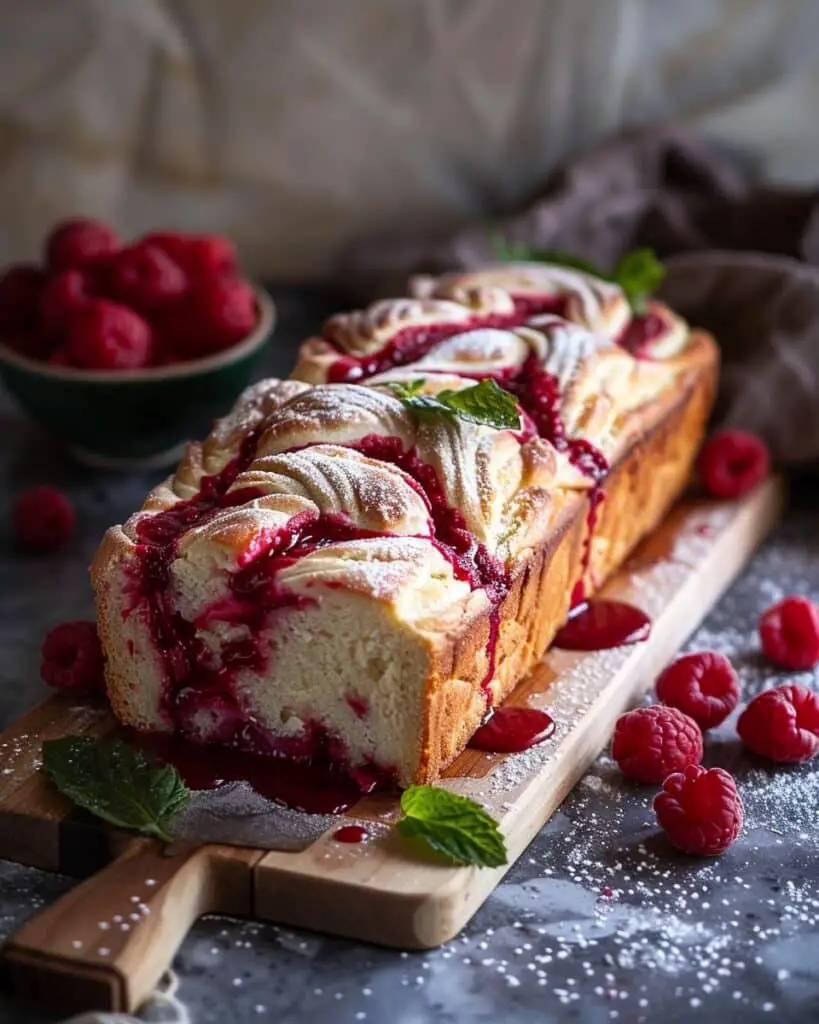 Raspberry Swirl Brioche Loaf