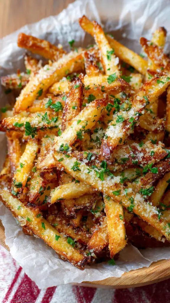 Air Fryer Garlic Parmesan Fries