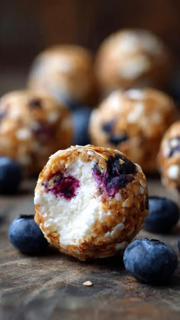 Lemon Blueberry Cottage Cheese Protein Bites