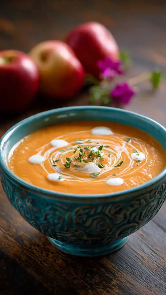 Sweet Potato Apple Coconut Soup