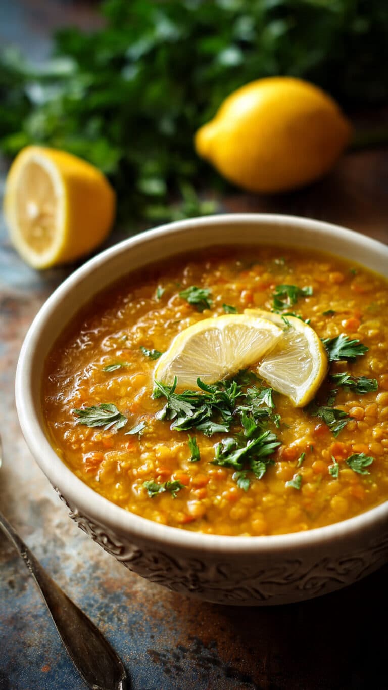 High Fiber Lebanese Lemon Lentil Soup