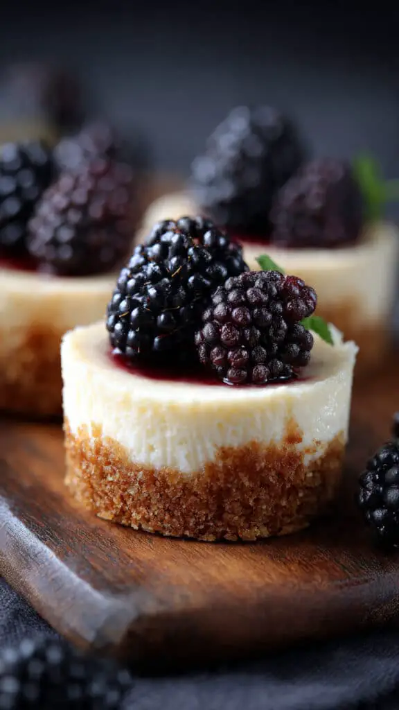 Blackberry Mini Cheesecakes