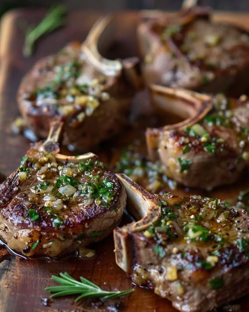 Garlic butter lamb chops
