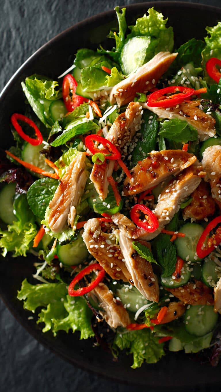 Crunchy Asian Sesame Chicken Salad