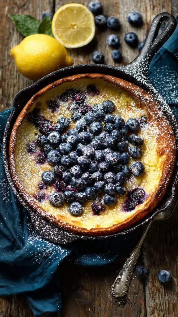 Blueberry Lemon Dutch Baby Pancake