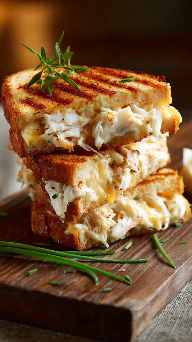 Creamy Cheddar Crab Melt Sandwich