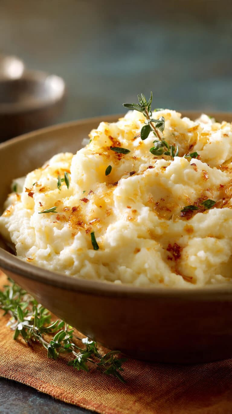 Holiday Mashed Potatoes with Roasted Garlic