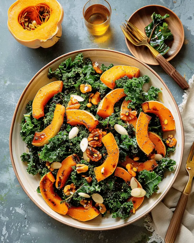 Maple-Roasted Squash & Kale Salad