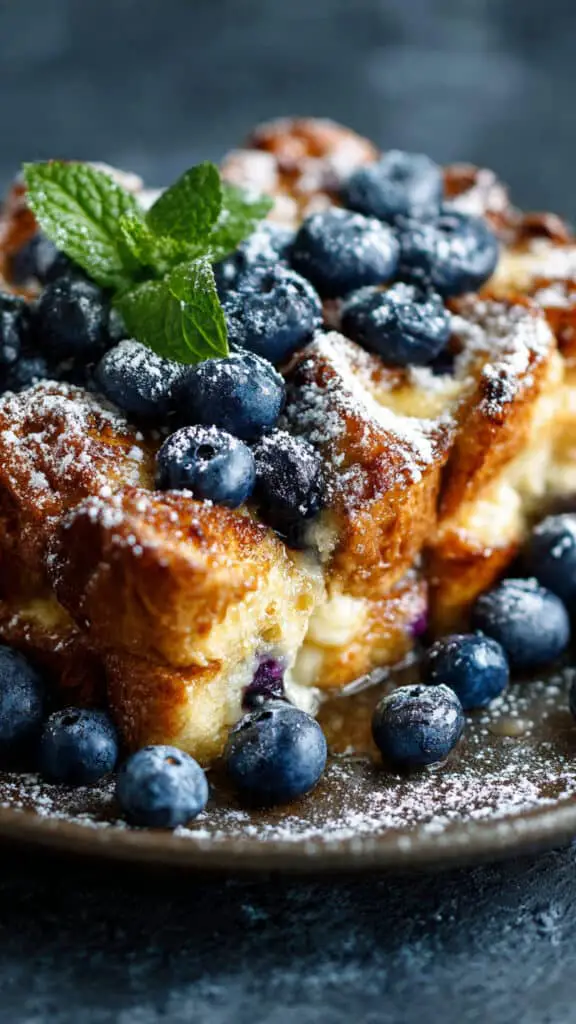 Blueberry Mascarpone French Toast Bake