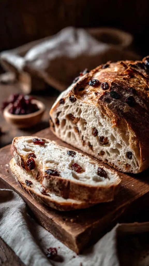 Cranberry Raisin Walnut Cinnamon Artisan Bread