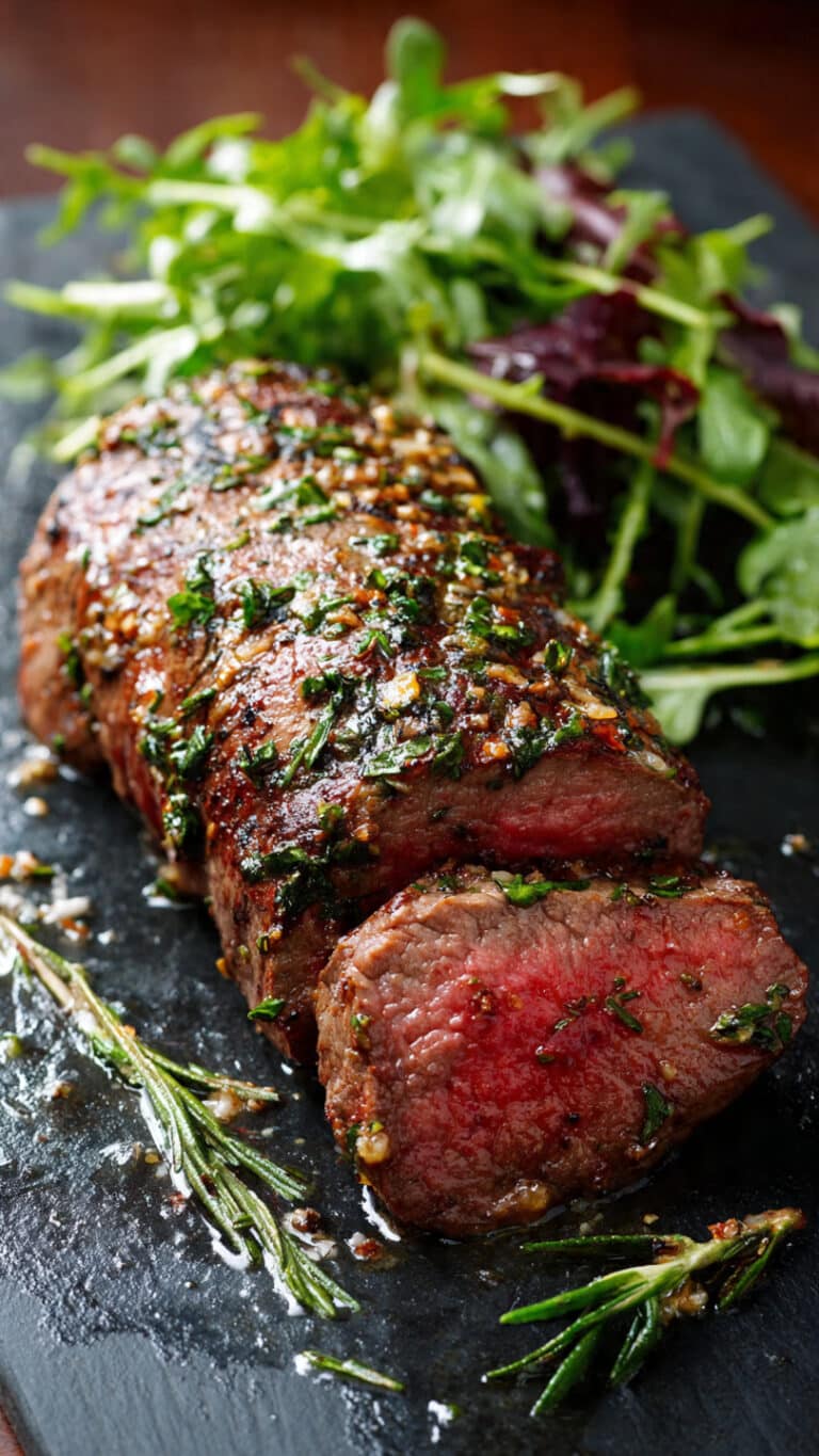 Easy Garlic Butter Beef Tenderloin
