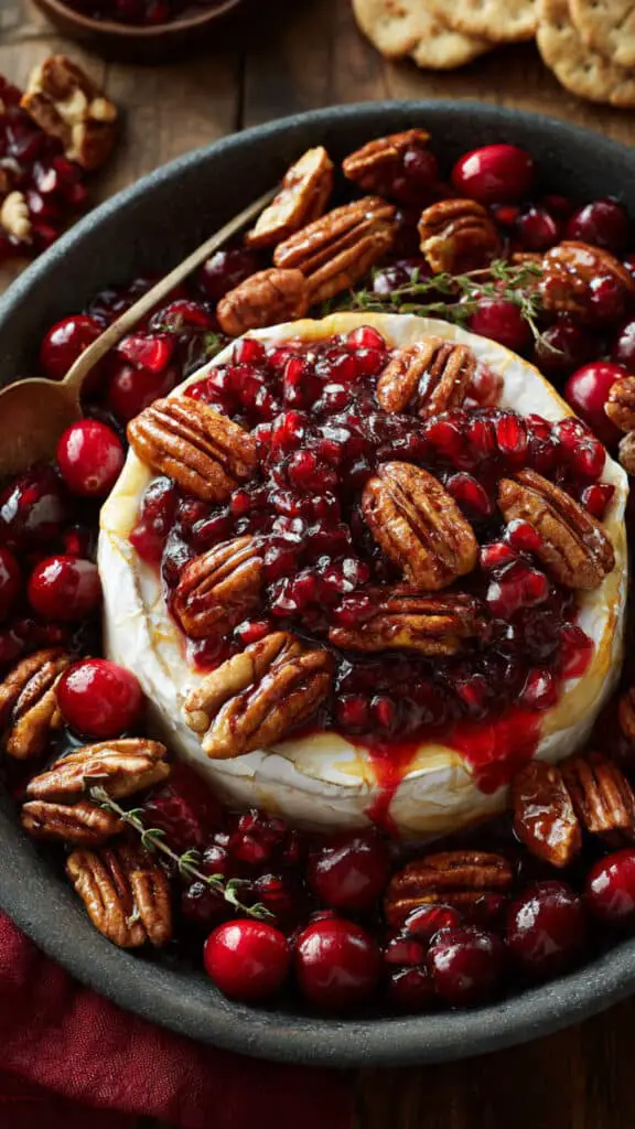 Cranberry Brie with Honey-Balsamic Cranberry Sauce