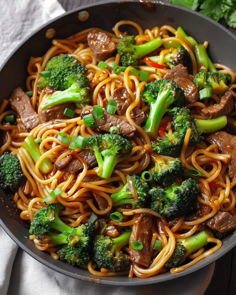 Ginger Beef & Broccoli Noodle Stir Fry