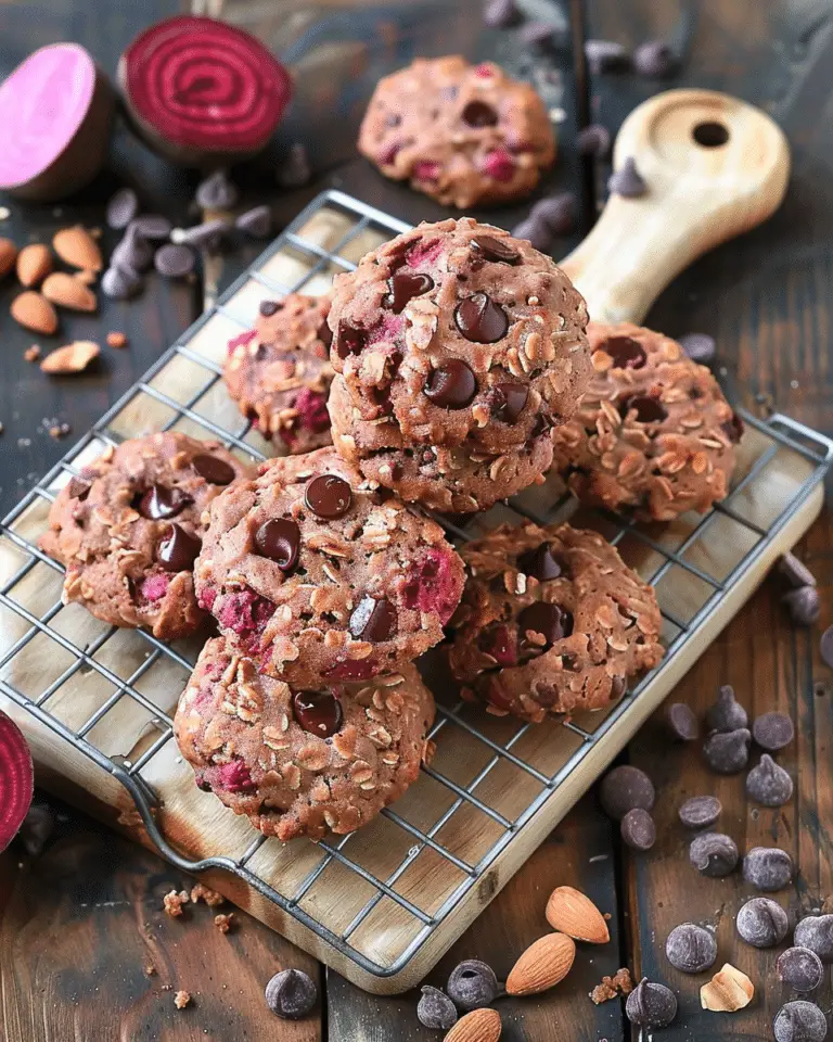 Beet Oatmeal Chocolate Chip Cookies