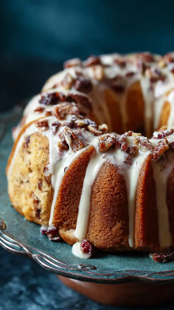 Cranberry Apple Pecan Bundt Cake