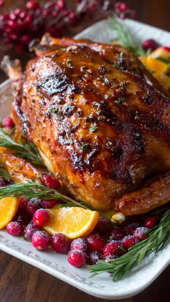 Amazing Cranberry Orange Glazed Turkey