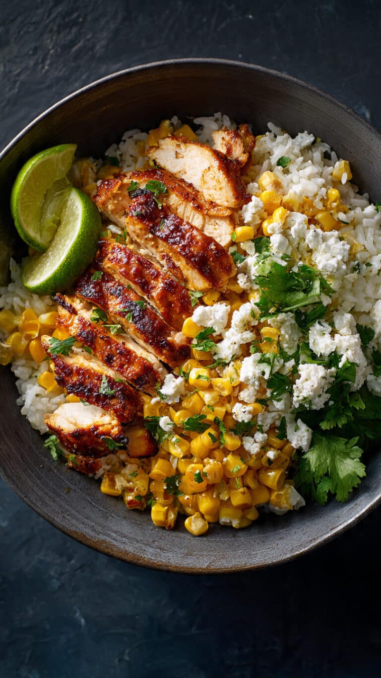 Street Corn Chicken Rice Bowl