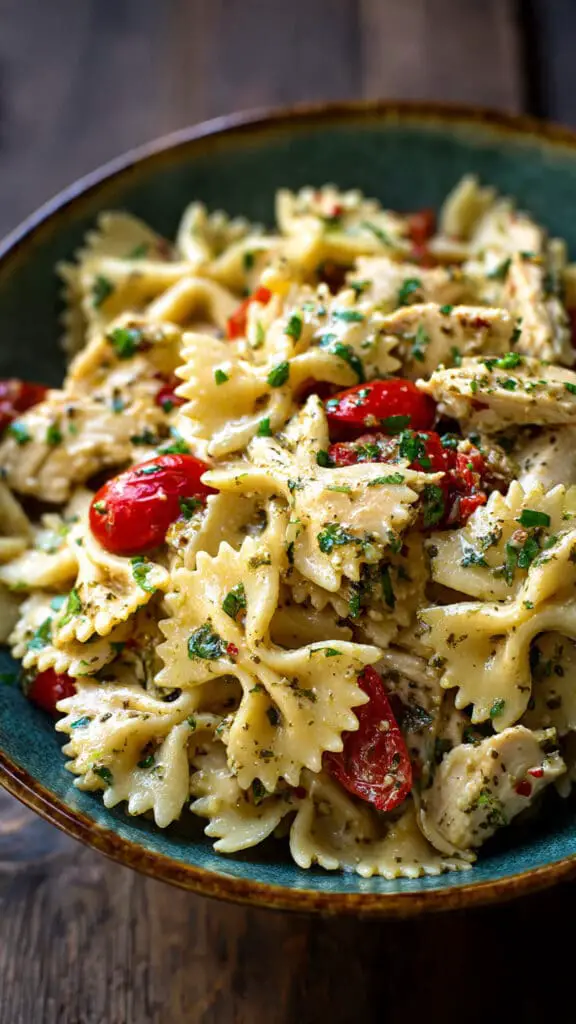Easy Chicken Pesto Pasta Salad