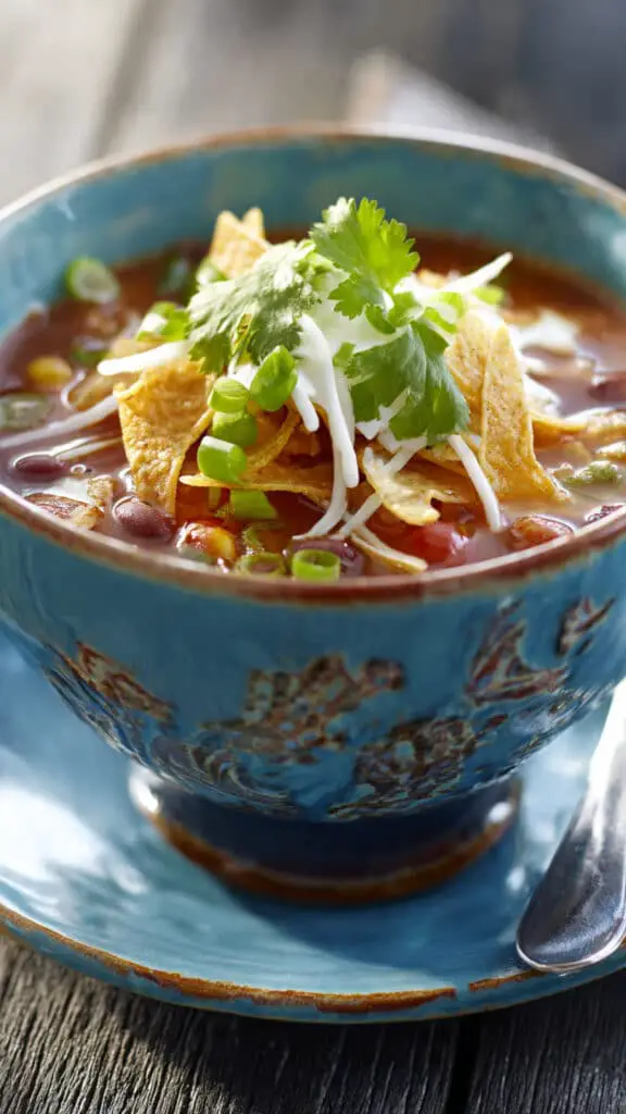 Crockpot Vegetarian Tortilla Soup