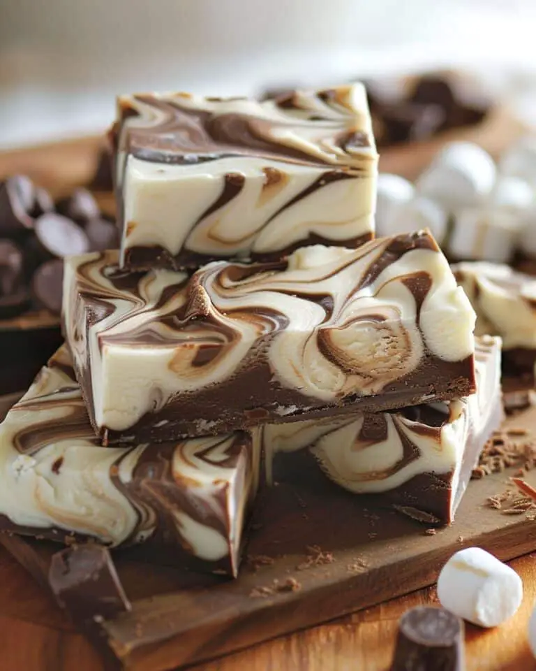Easy Marshmallow Swirl Fudge