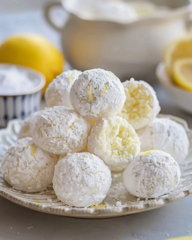 Bright & Buttery Lemon Cream Snowball Cookies