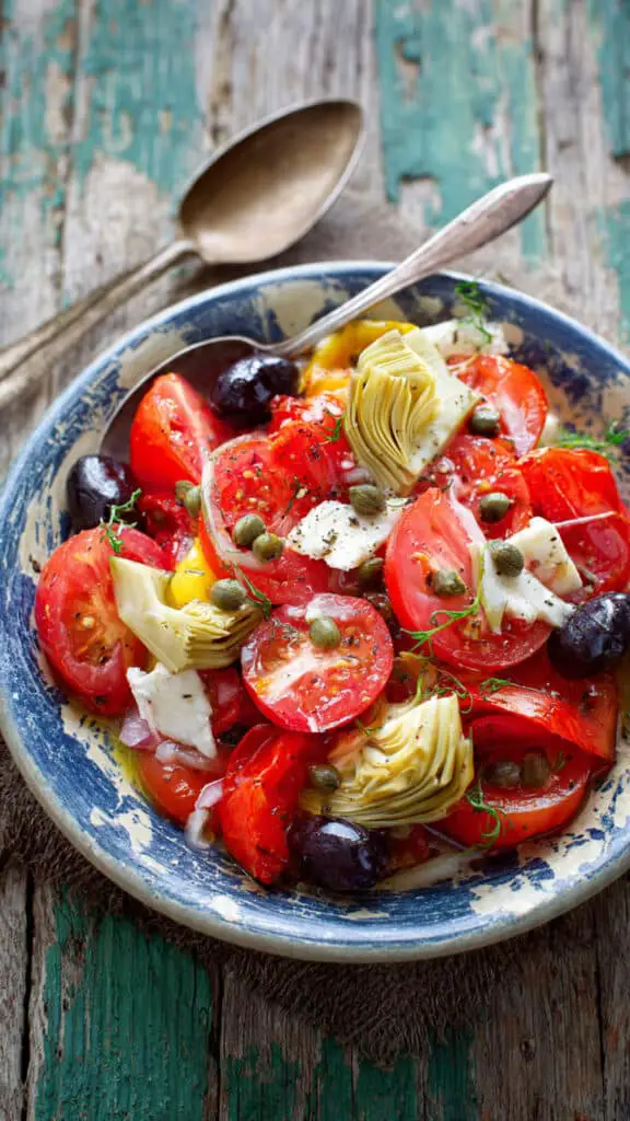 Refreshing Tomato and Artichoke Salad with Capers