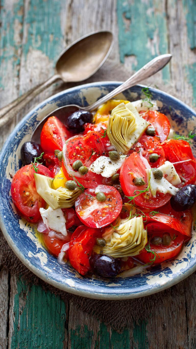 Refreshing Tomato and Artichoke Salad with Capers