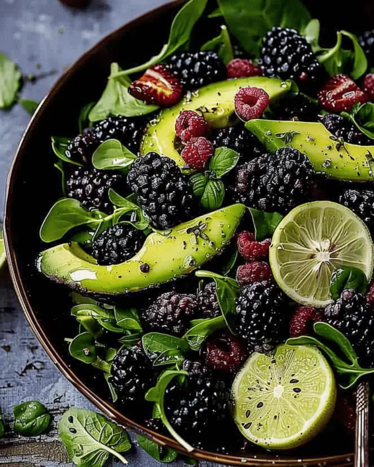 Blackberry and Avocado Salad with Honey Lemon Vinaigrette