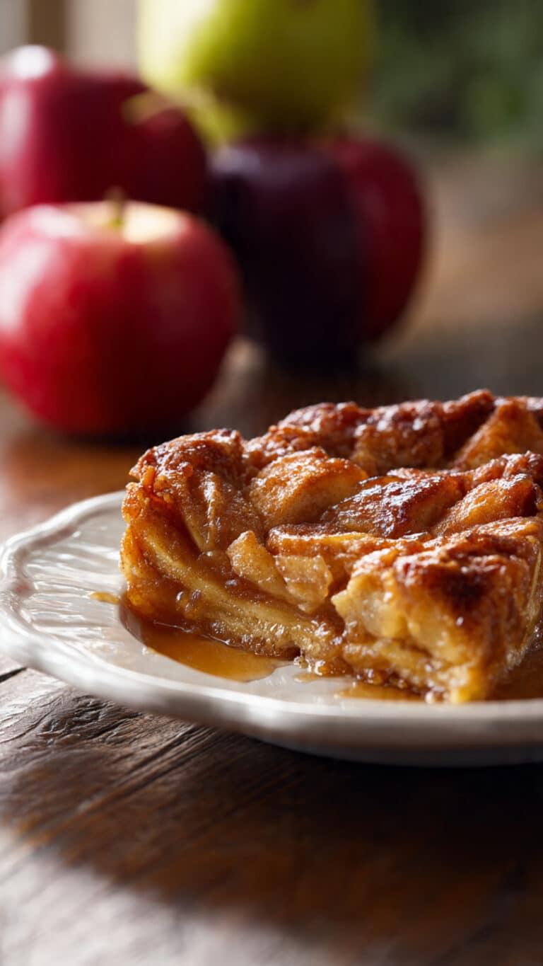 Warm Caramel Apple Dump Cake with a Buttery Crust