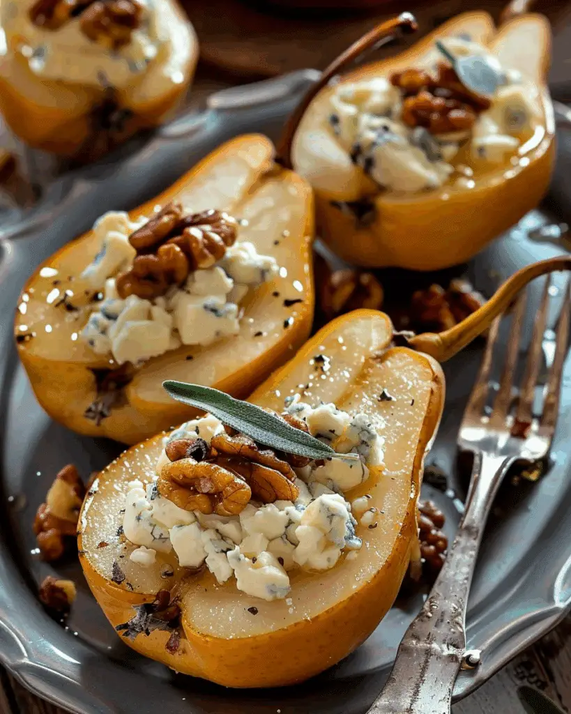 Elegant Blue Cheese Stuffed Pears