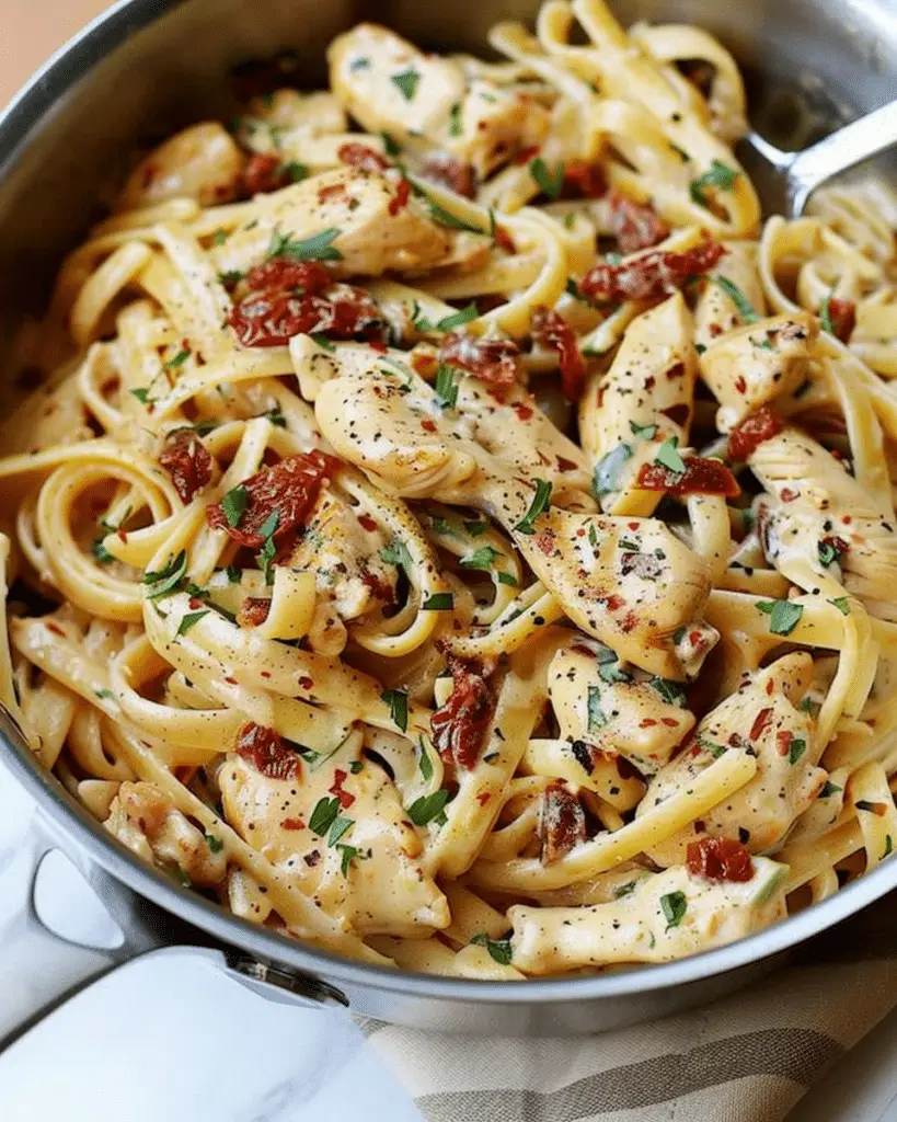 Creamy Chicken Mozzarella Pasta