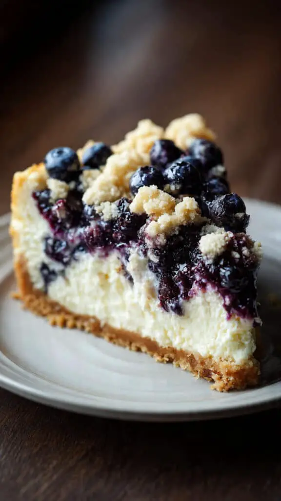 Blueberry Crumble Cheesecake